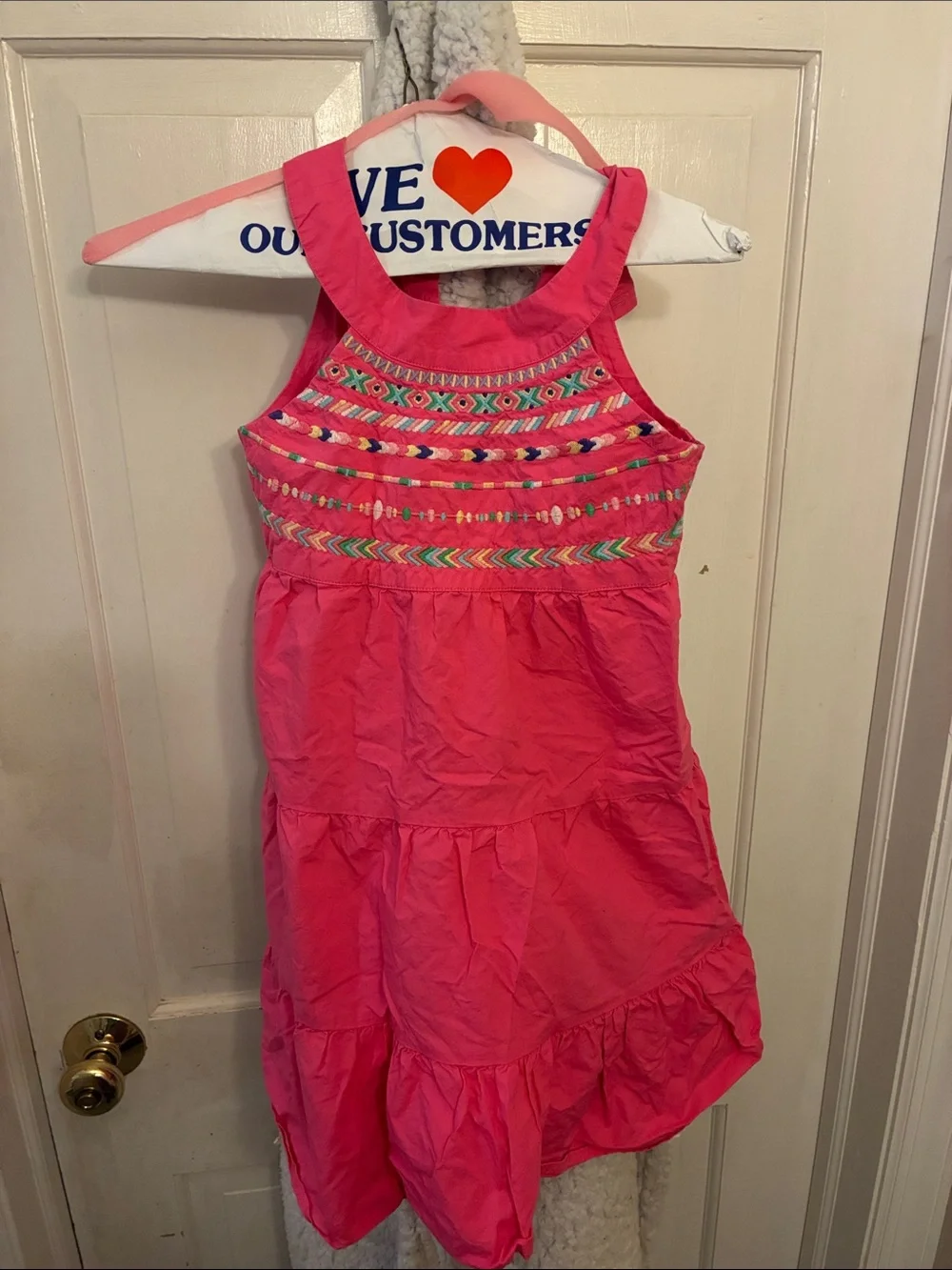 Gymboree Bright Pink Embroidered Tank Dress